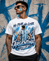 2026 Argentina World Cup Graphic Tee | No Fear No Limits