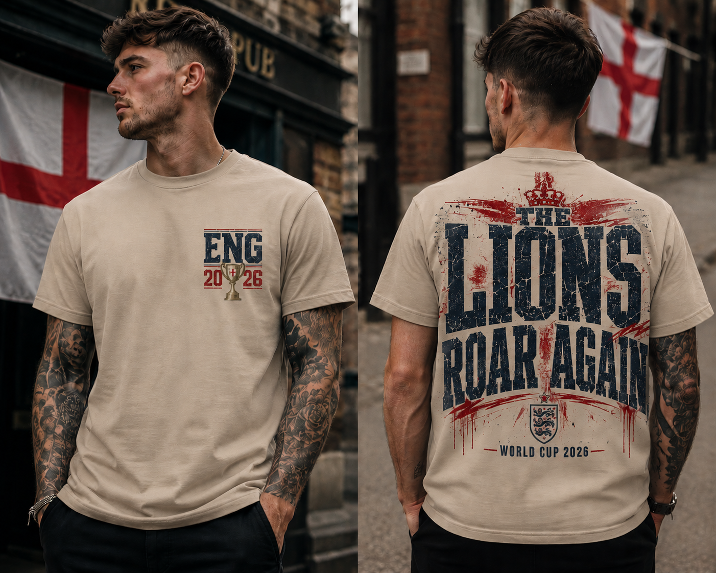 2026 England World Cup Graphic Tee | The Lions Roar Again