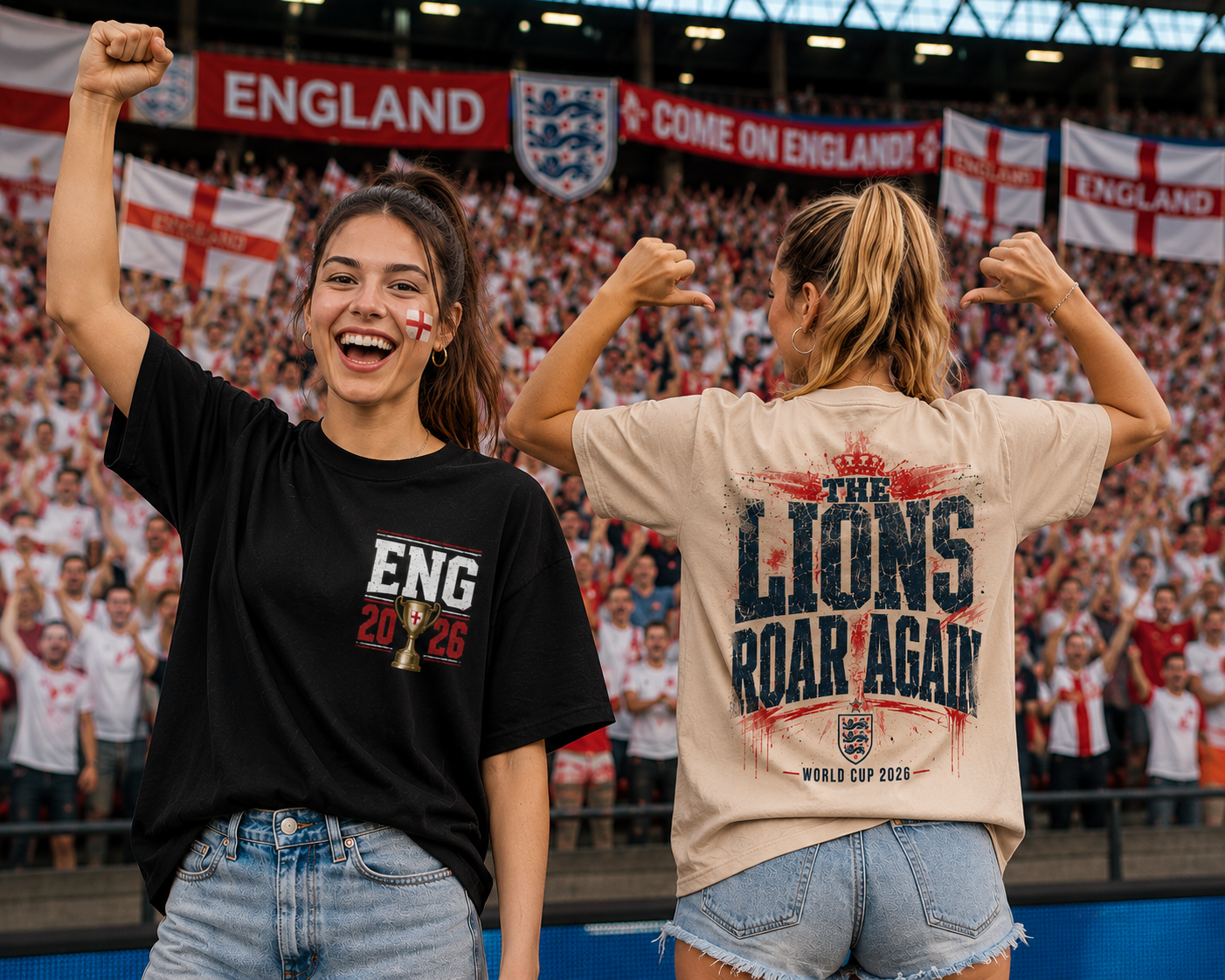 2026 England World Cup Graphic Tee | The Lions Roar Again
