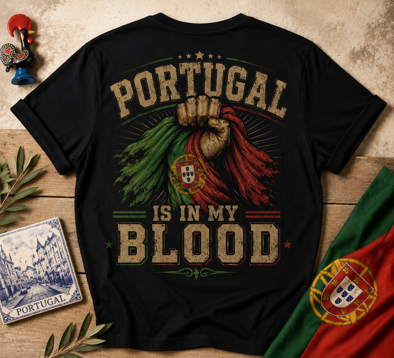 Portugal Is In My Blood Shirt | World Cup 2026 Portugal Fan Tee | Vintage Portuguese Pride T-Shirt