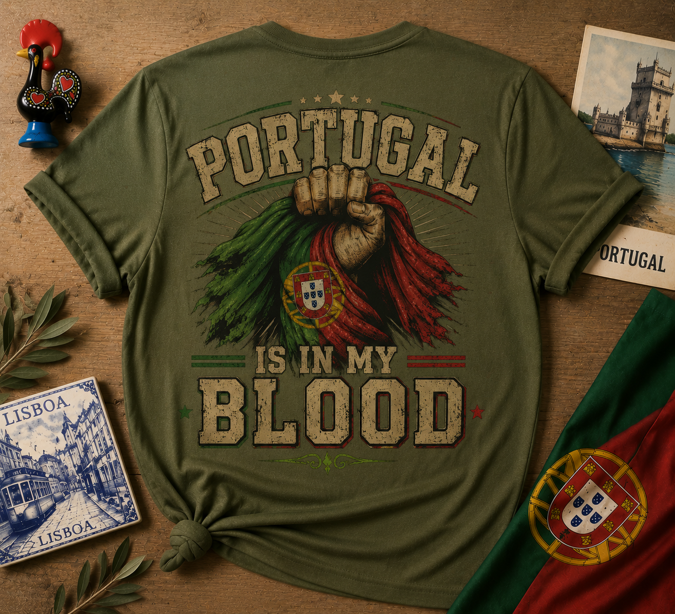 Portugal Is In My Blood Shirt | World Cup 2026 Portugal Fan Tee | Vintage Portuguese Pride T-Shirt