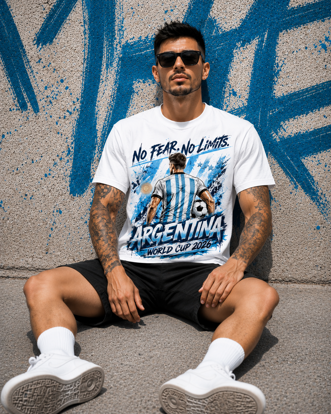 2026 Argentina World Cup Graphic Tee | No Fear No Limits