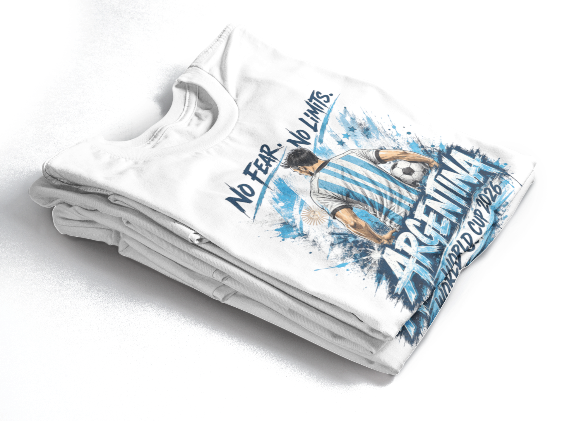 2026 Argentina World Cup Graphic Tee | No Fear No Limits