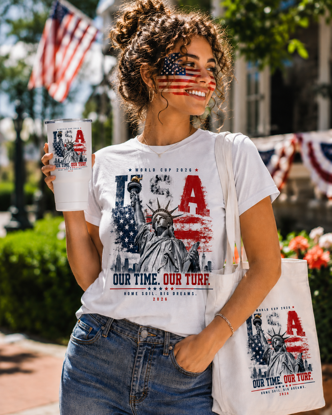 2026 USA Liberty World Cup Graphic Tee | OUR TIME. OUR TURF.