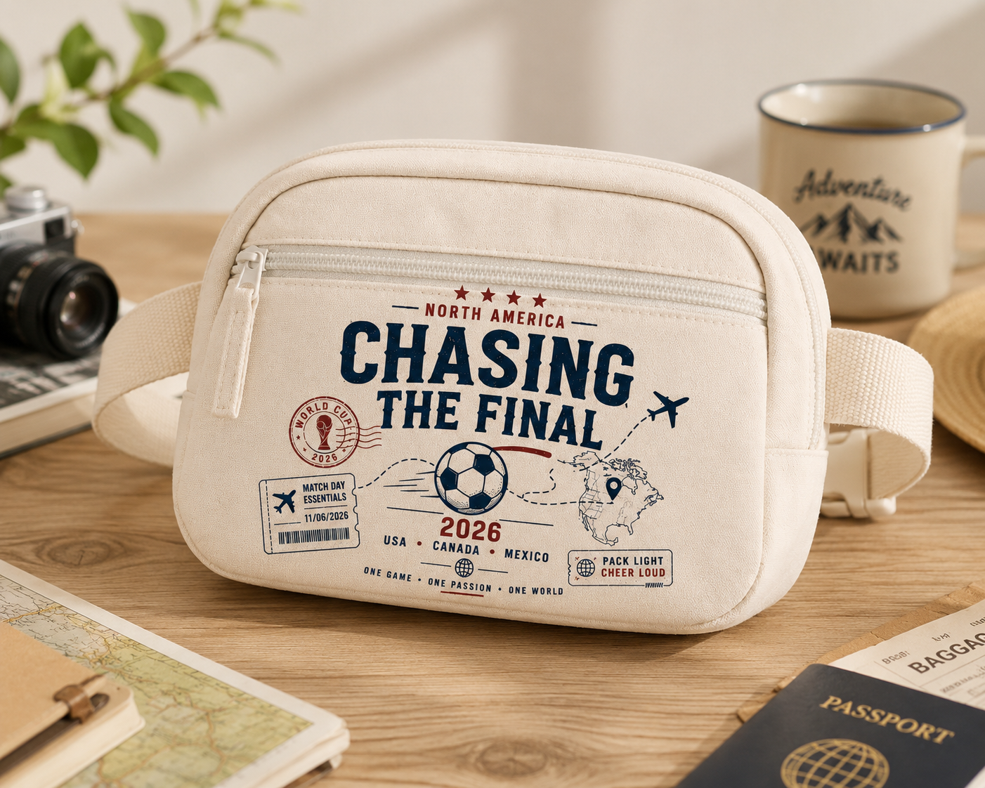 Chasing The Final 2026 World Cup Travel Fanny Pack