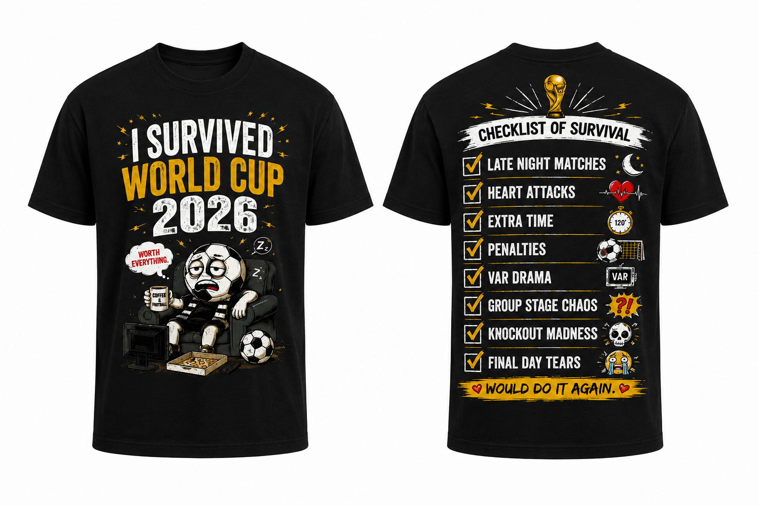 I Survived World Cup 2026 Funny Soccer Fan T-Shirt