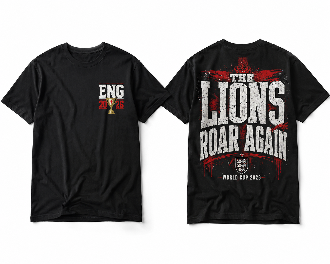 2026 England World Cup Graphic Tee | The Lions Roar Again